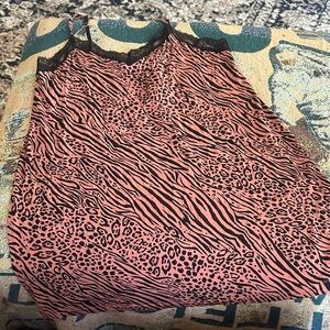 Soma NWT Women's Pink Animal Print Chemise size large